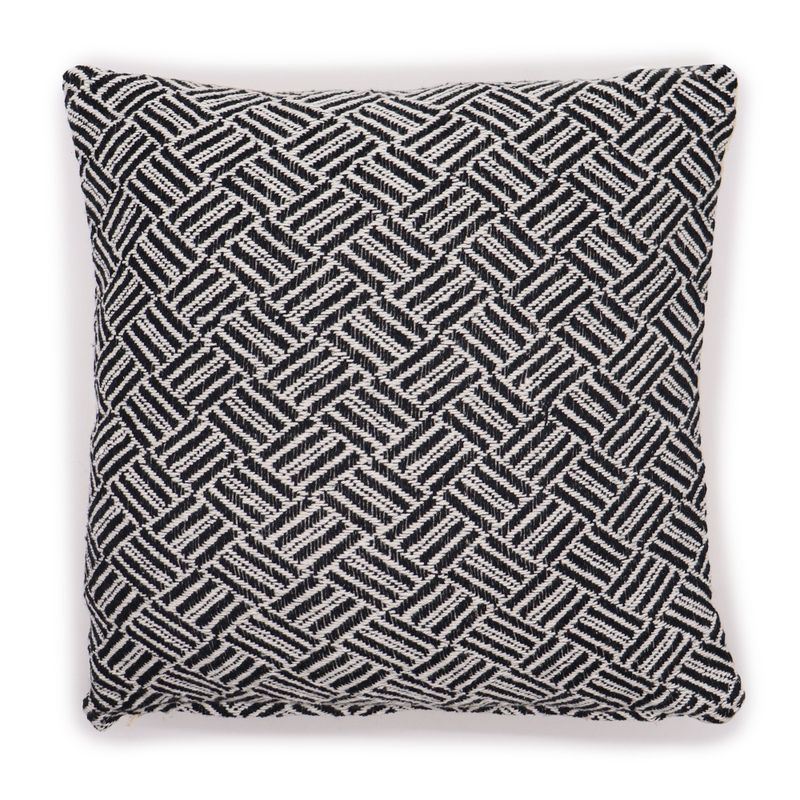 Housse de Coussin Classique - Croisillons Noir - 40x40cm