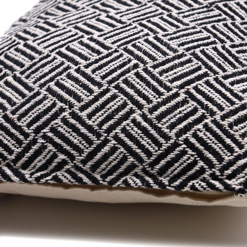 Housse de Coussin Classique - Croisillons Noir - 40x40cm