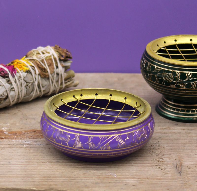 Brûleur d'Encens pour Charbon de Bois - Chakra - Couronne