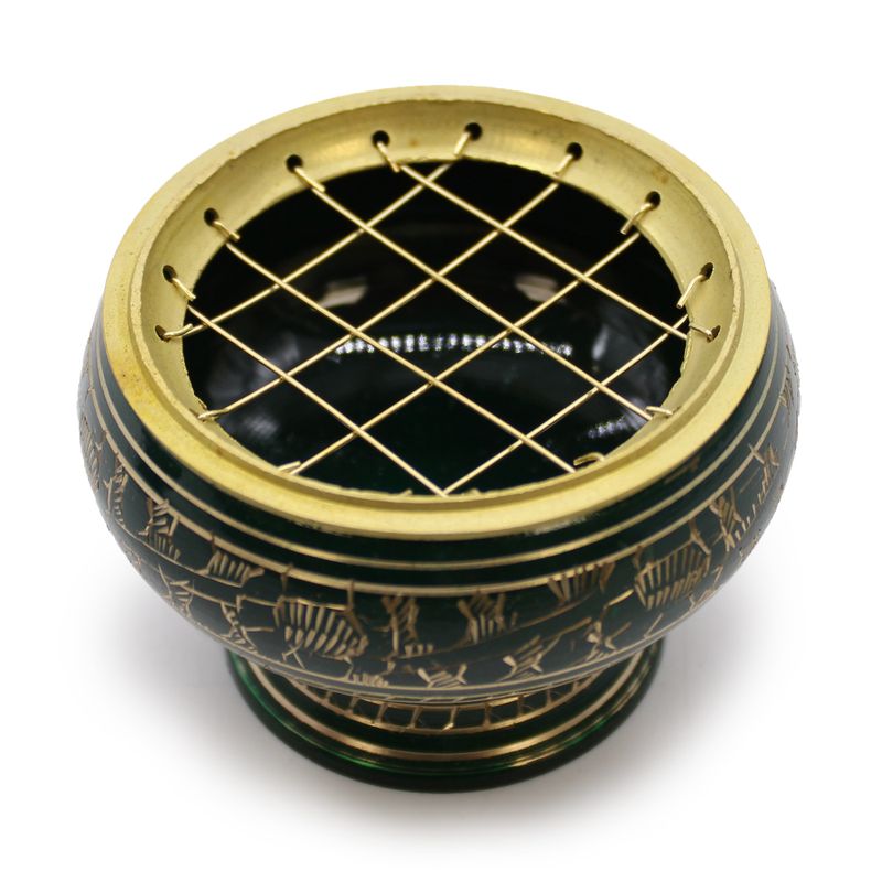 Grand Brûleur d'Encens pour Charbon de Bois- Chakra - Cœur