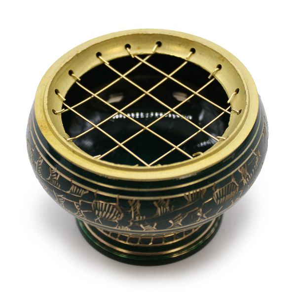 Grand Brûleur d'Encens pour Charbon de Bois- Chakra - Cœur