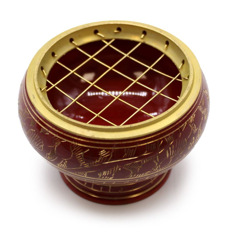 Grand Brûleur d'Encens pour Charbon de Bois - Chakra - Racine