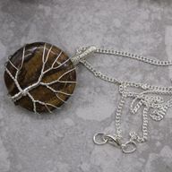Collier de Pierres Précieuses Arbre de Vie - Oeil de Tigre