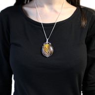 Collier de Pierres Précieuses Enveloppé en Tourbillon - Oeil de Tigre