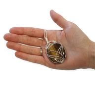 Collier de Pierres Précieuses Enveloppé en Tourbillon - Oeil de Tigre
