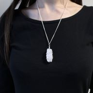 Collier de Pierres Précieuses Enveloppées en Cascade - Opalite Brute