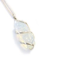 Collier de Pierres Précieuses Enveloppées en Cascade - Opalite Brute