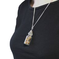 Collier de Pierres Précieuses en Bouteille - Œil de Tigre