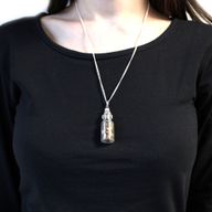 Collier de Pierres Précieuses en Bouteille - Œil de Tigre