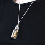 Collier de Pierres Précieuses en Bouteille - Œil de Tigre