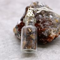 Collier de Pierres Précieuses en Bouteille - Améthyste