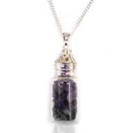 Collier de Pierres Précieuses en Bouteille - Améthyste