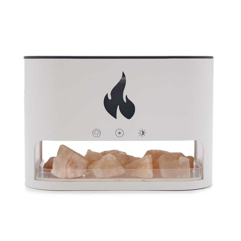 Diffuseur d'Arômes Blaze - Chambre à Sel de l'Himalaya - USB-C - Effet flamme (sel inclus)