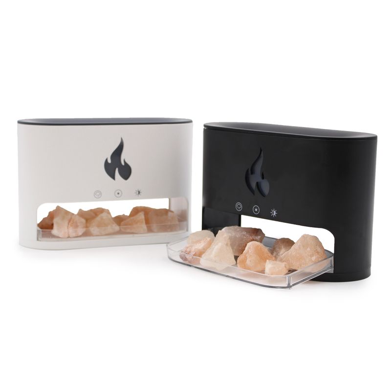 Diffuseur d'Arômes Blaze - Chambre à Sel de l'Himalaya - USB-C - Effet flamme (sel inclus)