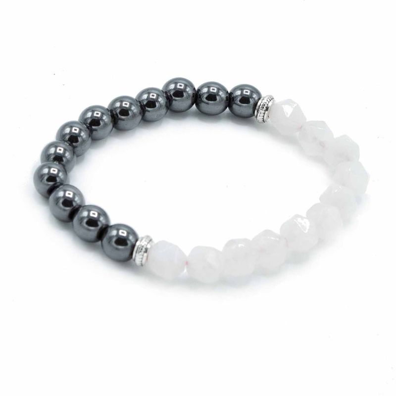 Bracelets Pierres Précieuses Facettes Magnétique - Quartz Rose