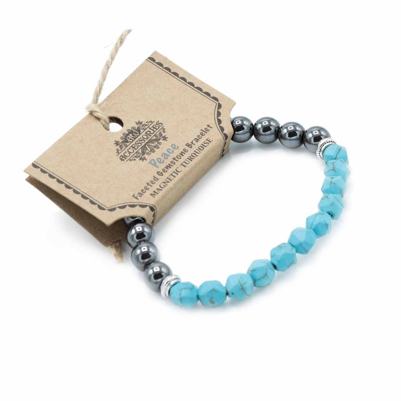 Bracelets Pierres Précieuses Facettes Magnétique