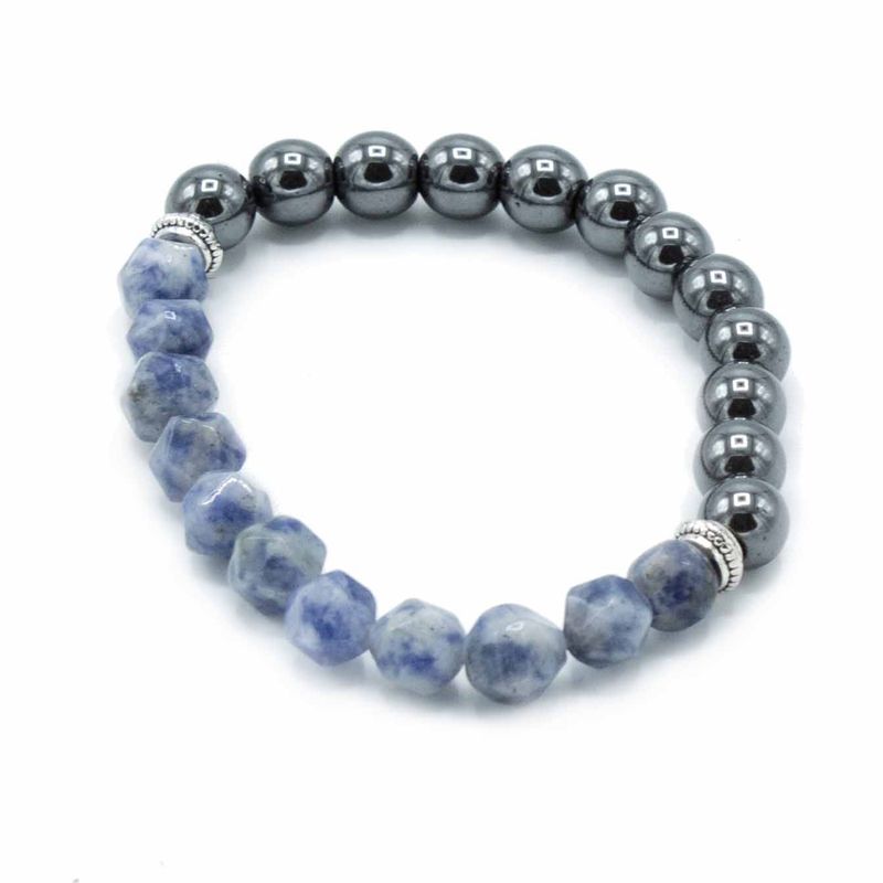 Bracelets Pierres Précieuses Facettes Magnétique - Sodalite