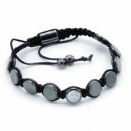Bracelets Shamballa Hématite Magnétique - Plats Ronds
