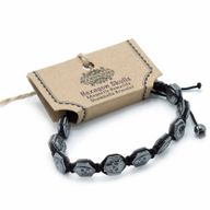 Bracelets Shamballa Hématite Magnétique - Têtes de Mort Hexagones