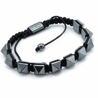 Bracelets Shamballa Hématite Magnétique - Pyramides Pointues