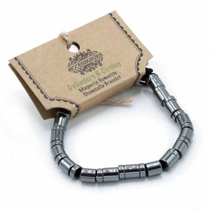 Bracelets Shamballa Hématite Magnétique - Cylindres et Cercles