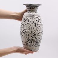 Vase en Forme de Tourbillons - Crème