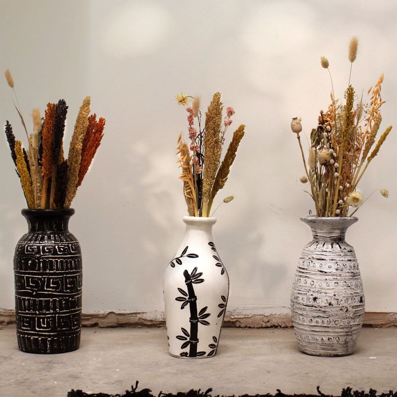Vase avec Motif Bambou - Naturel