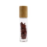 Flacon Roll-on Huile Essentielle & Pierres Précieuses - Jaspe rouge - Bouchon en bois