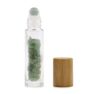 Flacon Roll-on Huile Essentielle & Pierres Précieuses - Aventurine - Bouchon en bois