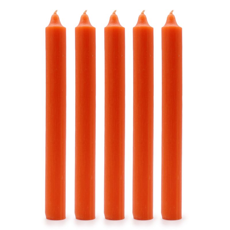 Bougies de Table en vrac de couleur unie - Orange rustique - Paquet de 100