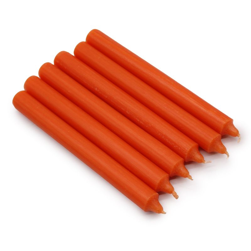 Bougies de Table en vrac de couleur unie - Orange rustique - Paquet de 100