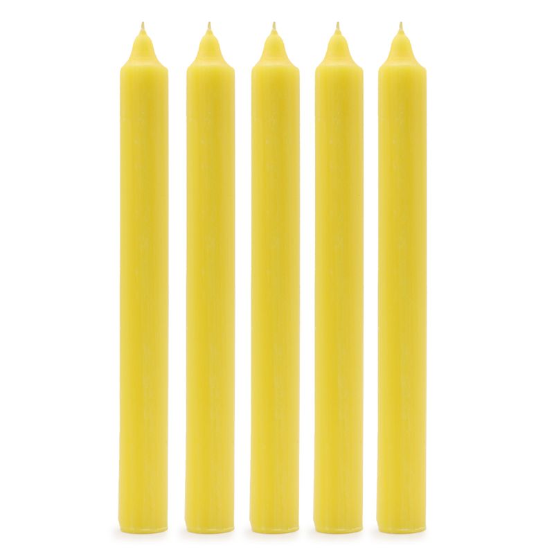 Bougies de Table de couleur unie en vrac - Citron rustique - Paquet de 100