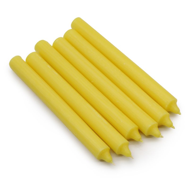Bougies de Table de couleur unie en vrac - Citron rustique - Paquet de 100
