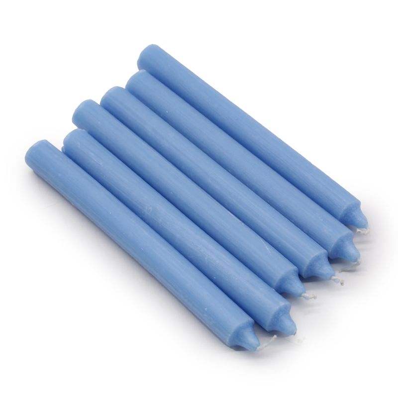 Bougies de Table de couleur unie en vrac - Bleu de mer rustique - Paquet de 100