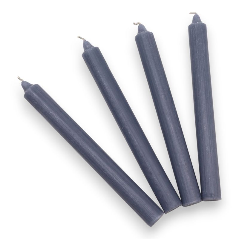 Bougies de Table  de couleur unie en vrac - Bleu canard rustique - Paquet de 100