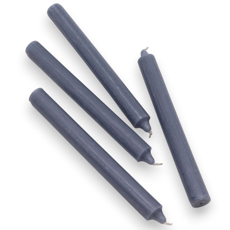 Bougies de Table  de couleur unie en vrac - Bleu canard rustique - Paquet de 100