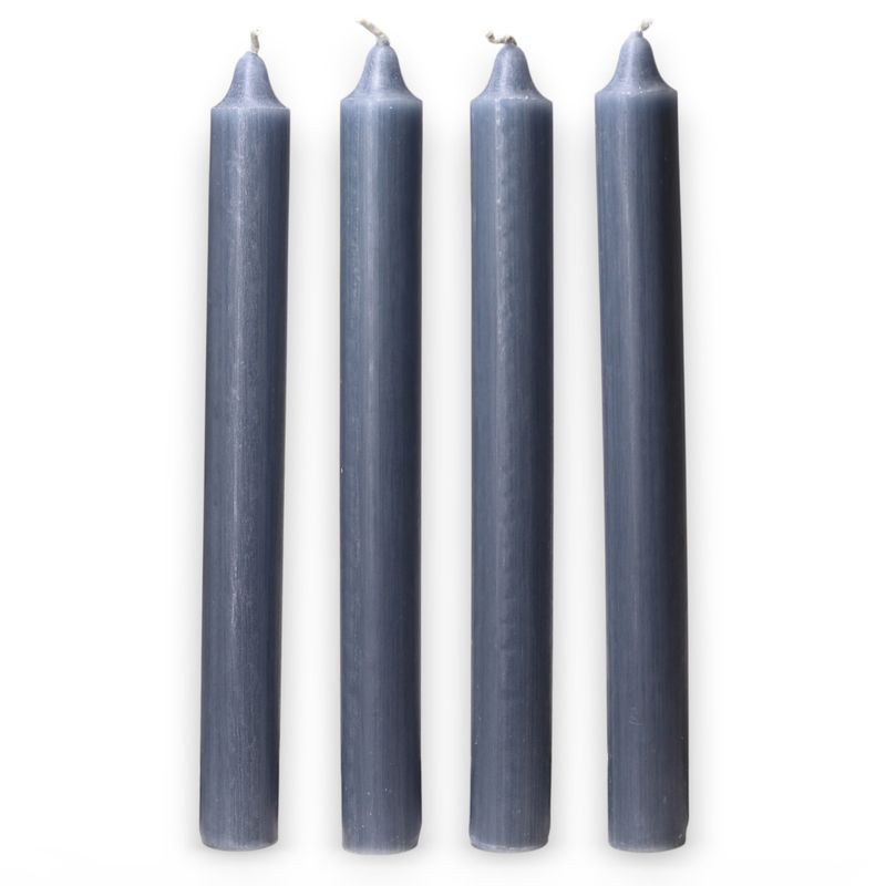 Bougies de Table  de couleur unie en vrac - Bleu canard rustique - Paquet de 100