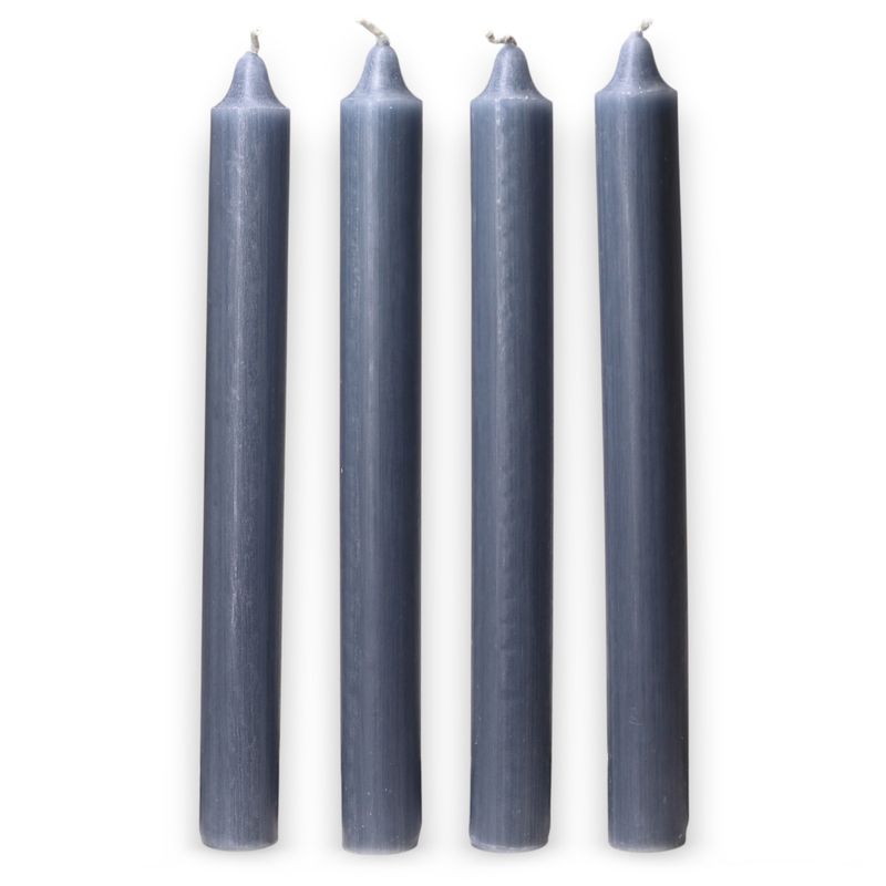 Bougies de Table  de couleur unie en vrac - Bleu canard rustique - Paquet de 100