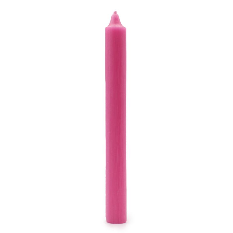 Bougies de Table de couleur unie en vrac - Rose foncé rustique - Paquet de 100