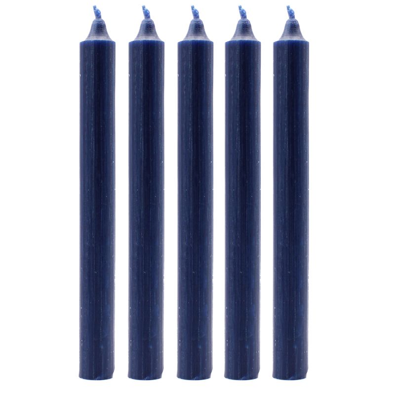 Bougies de table de couleur unie en vrac - Marine rustique - Paquet de 100
