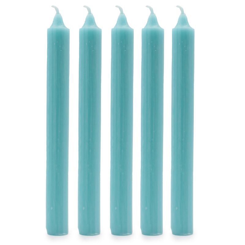 Bougies de Table de couleur unie en vrac - Bleu rustique - Paquet de 100