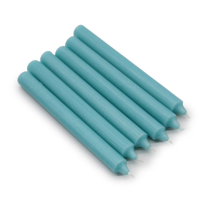 Bougies de Table de couleur unie en vrac - Bleu rustique - Paquet de 100