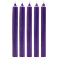 Bougies de Table de couleur unie en vrac - Violet rustique - Paquet de 100