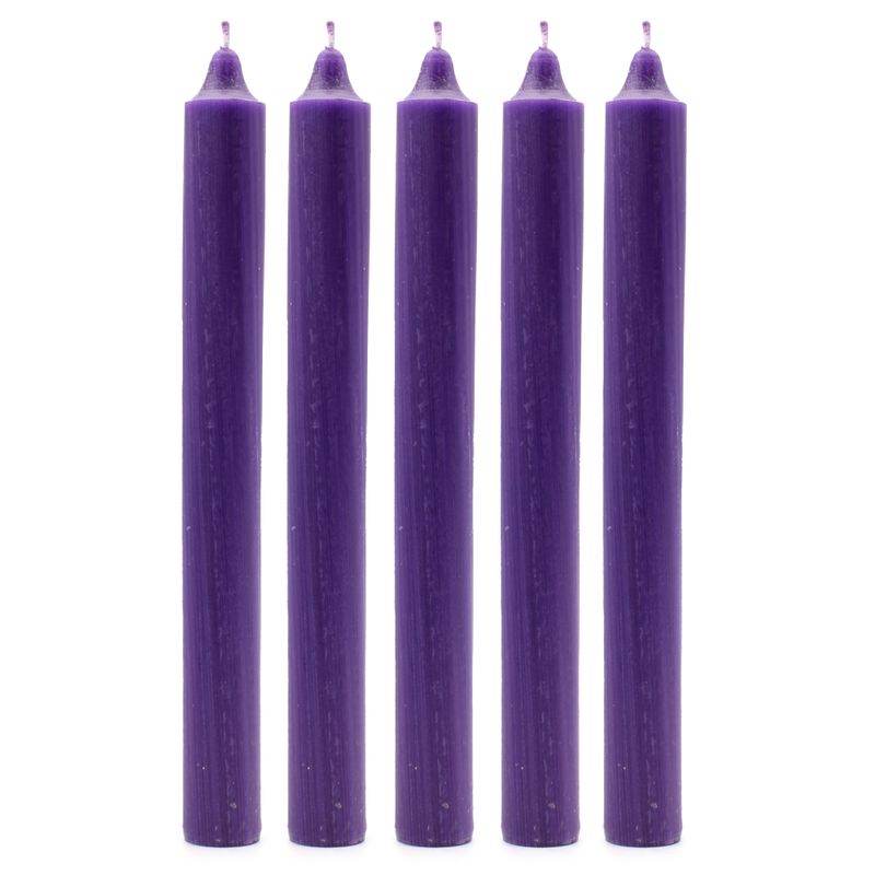 Bougies de Table de couleur unie en vrac - Violet rustique - Paquet de 100