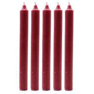 Bougies de table en vrac de couleur unie - Bordeau rustique - Paquet de 100