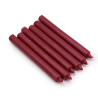 Bougies de table en vrac de couleur unie - Bordeau rustique - Paquet de 100