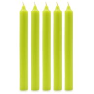 Bougies de Table de couleur unie en vrac - Vert citron rustique - Paquet de 100