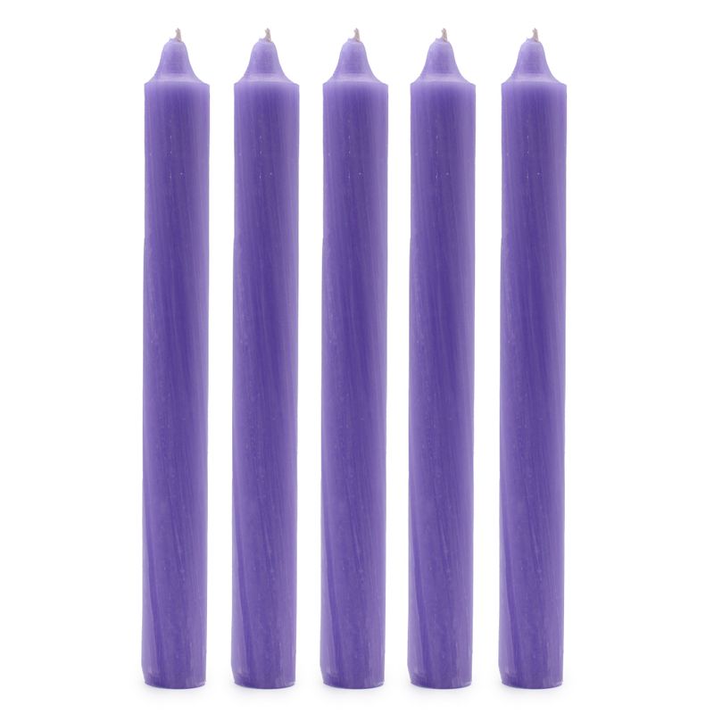 Bougies de Table de couleur unie en vrac - Lila rustique - Paquet de 100
