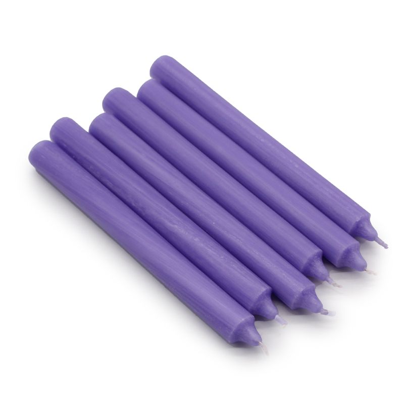 Bougies de Table de couleur unie en vrac - Lila rustique - Paquet de 100