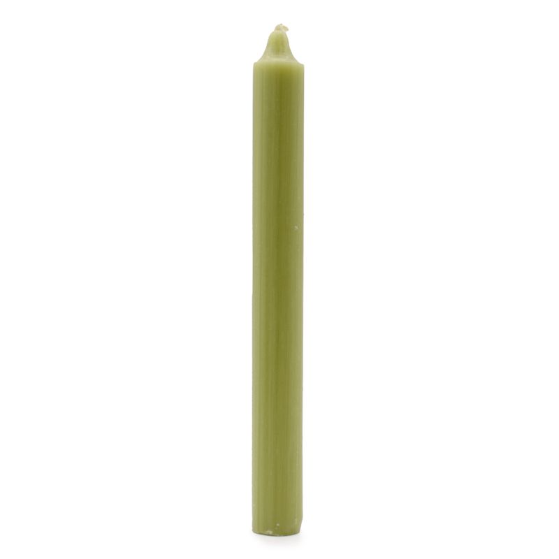 Bougies de Table de couleur unie en vrac - Olive rustique - Paquet de 100